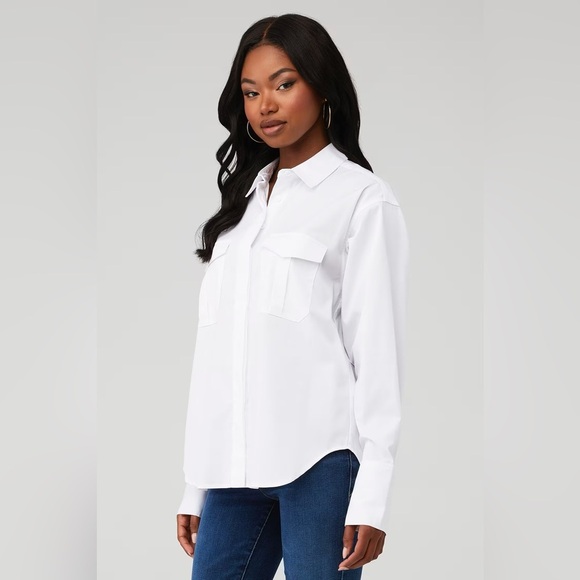 NWOT - Good American Good Shirt in White - Size XS (0) - Picture 2 of 4